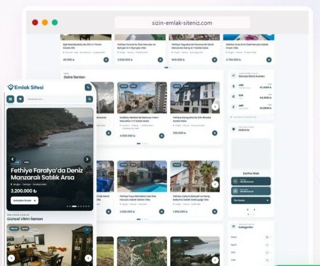 Emlak Sitesi Yazılımı ekran görüntüsü