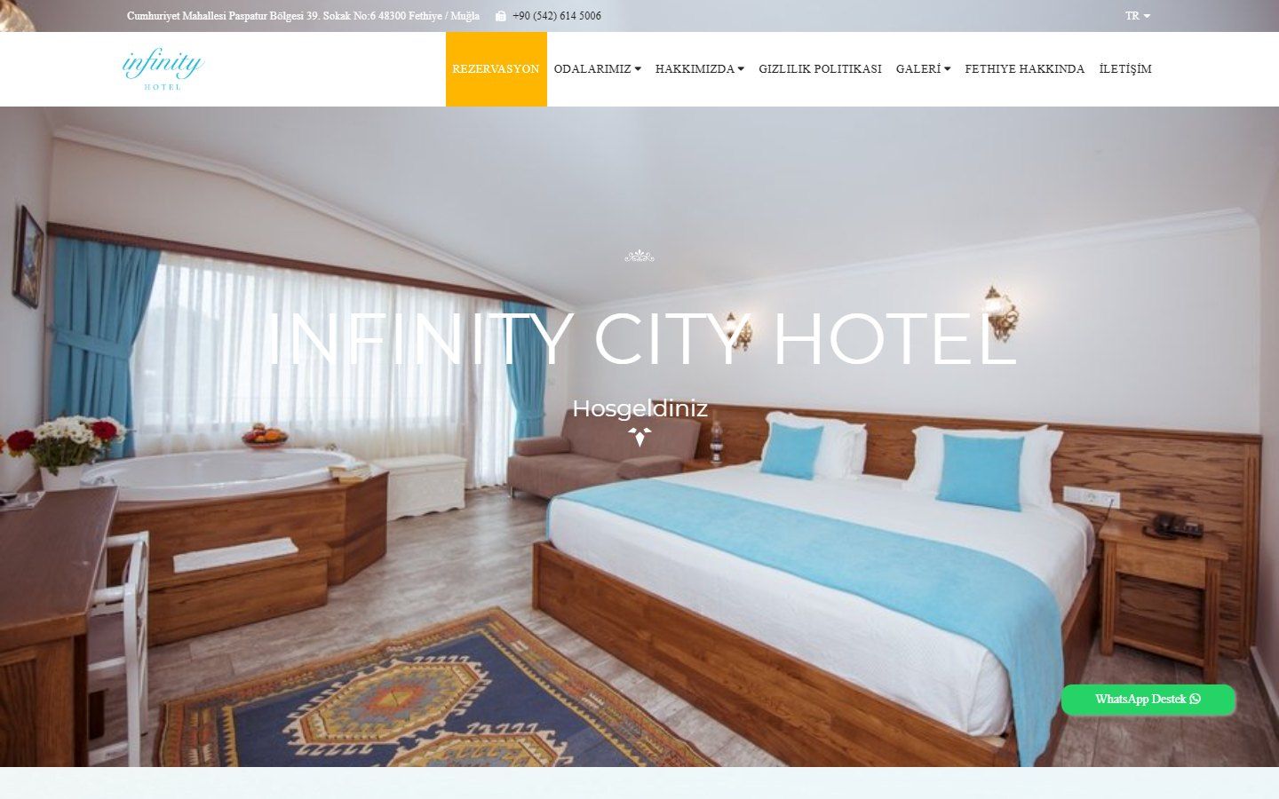 Infinity City Hotel web sitesi